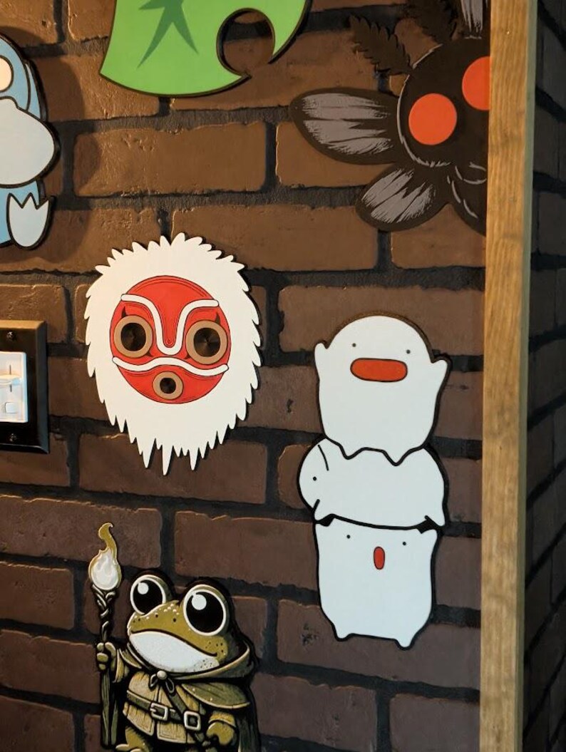 San's Mask Wall Art | Princess Mononoke Fan Art | 3D Printed Ghibli Decor image 7