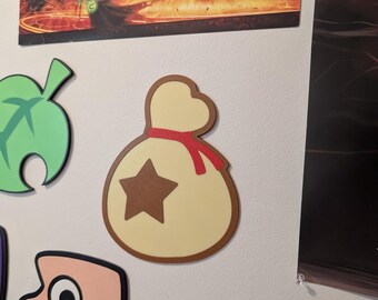 Bell Bag Wall Art | Animal Crossing Fan Art | 3D Printed Wall Decor
