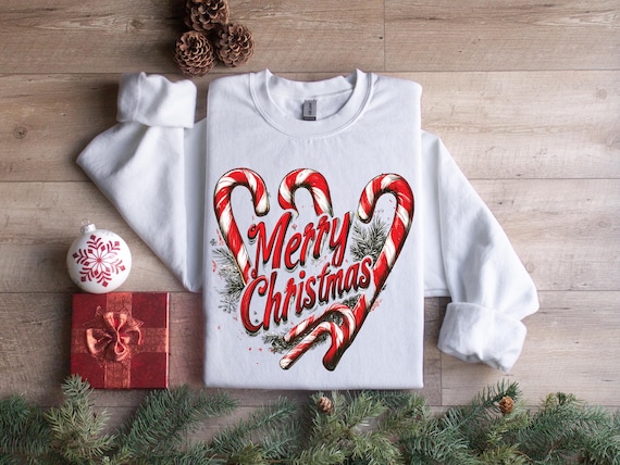 Candy Cane Christmas Sweatshirt: Festive Holiday Cheer