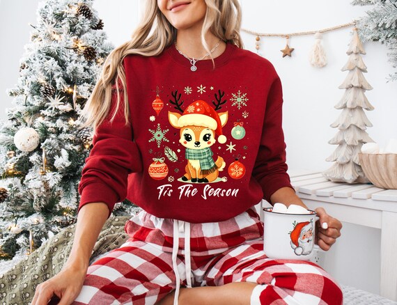 Christmas Reindeer Sweatshirt: Festive Holiday Crewneck