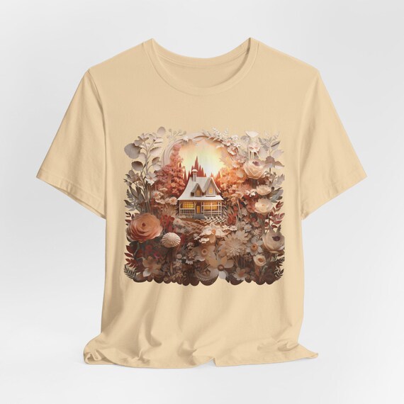 Floral Cottage Graphic Tee: Botanical Garden T-Shirt