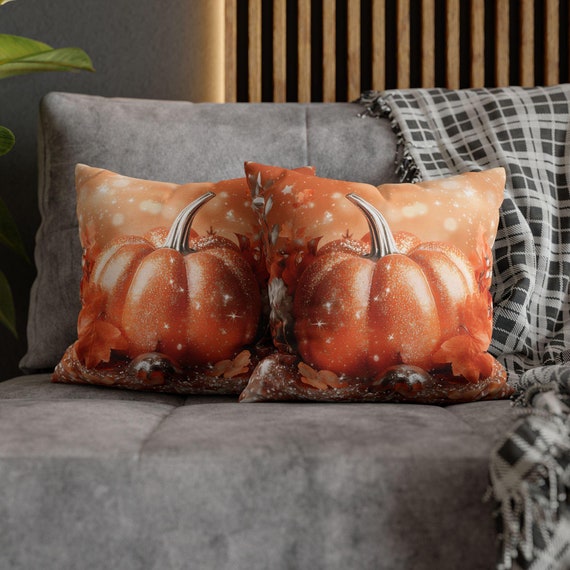 Festive Pumpkin Throw Pillow: Autumn Home Decor