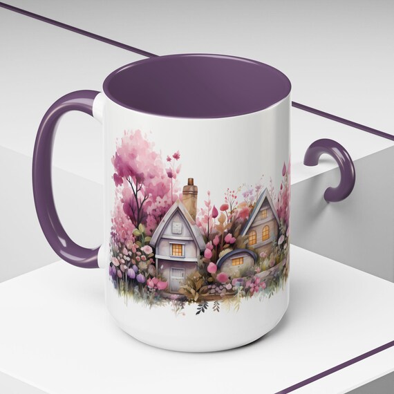 Cottagecore Mug: Whimsical Botanical Design, Cozy Drinkware