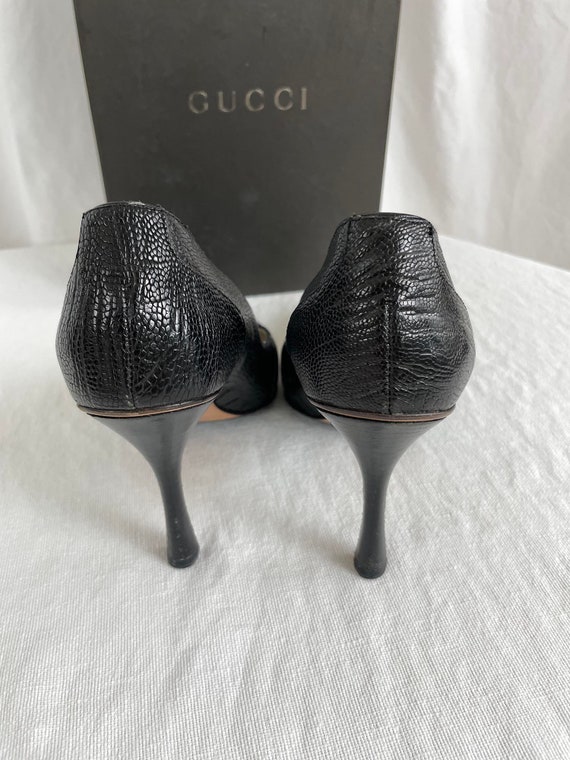 Tom Ford for Gucci Black Croc Heels Pumps SZ 9 - image 5