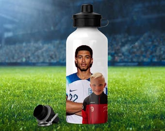 Personalized Jude Bellingham Water Bottle - Photo & Name Option