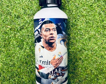 Mbappe Real Madrid Personalisierte Fußballwasserflasche, zurück in der Schule