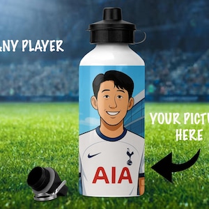 Tottenham Cartoon Bottle – Personalized Kids Water Bottle with Son, Maddison & More | Spurs Gift, back to school