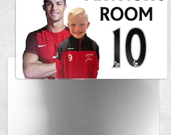 Personalized Cristiano Ronaldo Metal Door Sign, Football Fan Gift