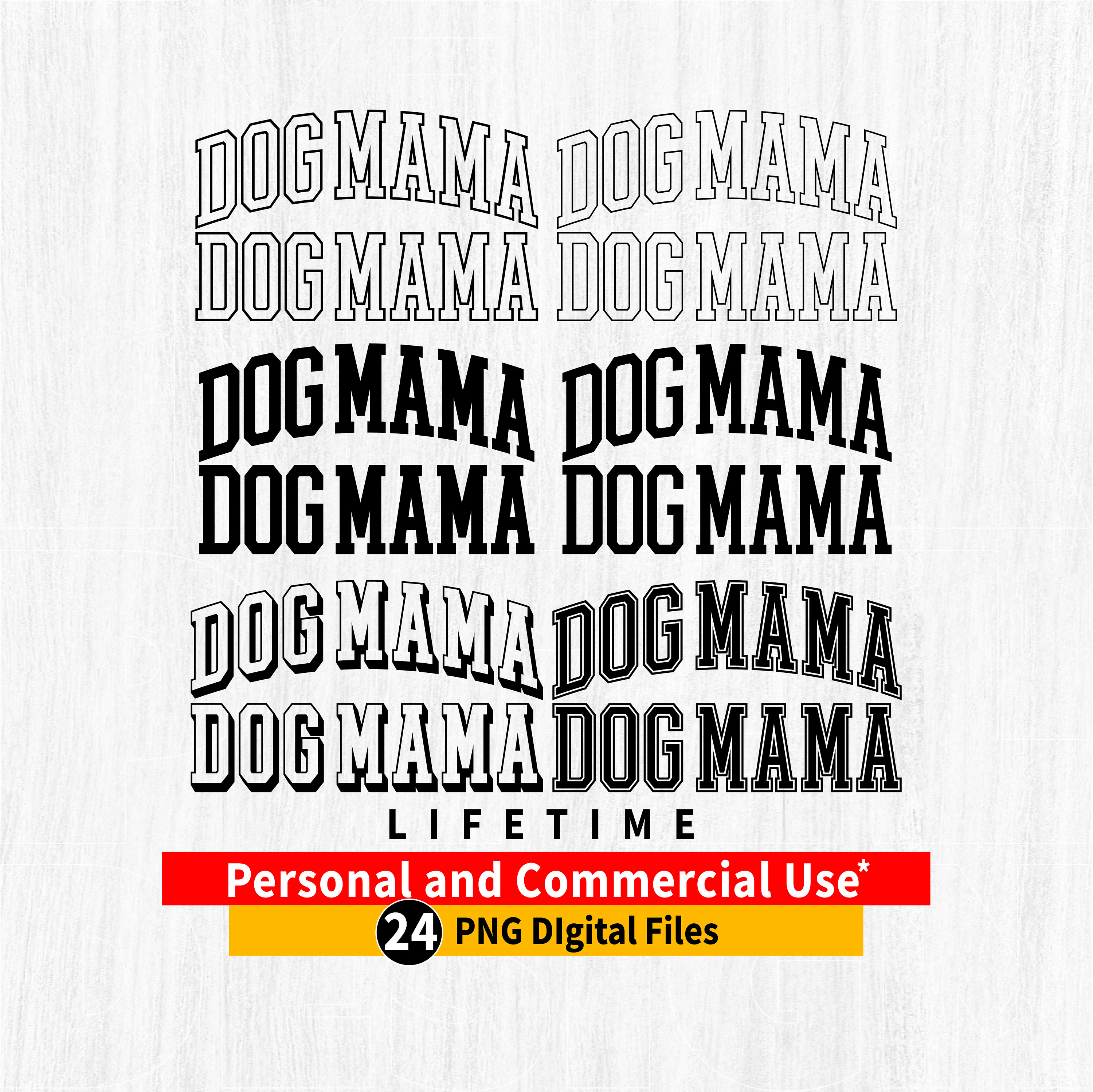 Dog Mama Varsity PNG Bundle (digital Download) - Etsy