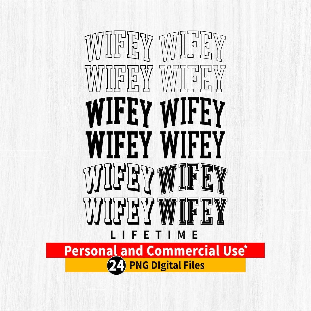 Wifey Varsity Font PNG Bundle (digital Download) - Etsy