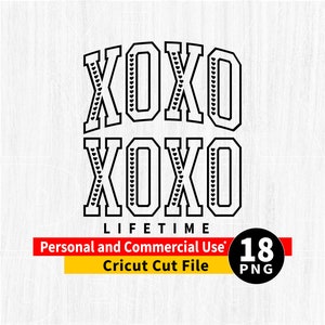 XOXO png, Xoxo png-bundel, Xoxo svg, Valentine png, Valentine Shirt png, Varsity XOXO png, Valentijnsdag png, liefde png, Xoxo Cricut Cut-bestand