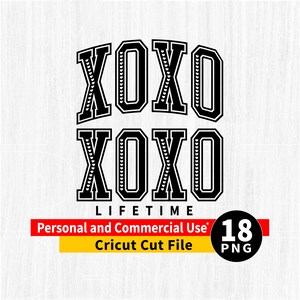 XOXO Svg, XOXO-sublimatie Valentine-bestand, XOXO png, Xoxo Valentine png, Xoxo gebogen omtrek, Xoxo gebogen png, Xoxo Cricut Cut-bestand