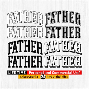 Vater Png, Vater Varsity Png-Bundle, Vater Png-Datei, Vater gewölbte Kontur, Vater Varsity Brief, Vater Cricut Cut Datei, Vater Digital