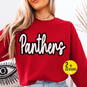 Panthers Png, Trendy Panthers Mascot Png, Retro Panthers, Panthers Shirt Design, Game Day Png, Panthers Mascot Digital, Trendy Team Design