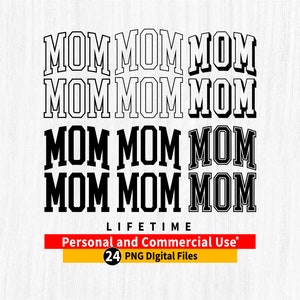 MOM png, lot de MOM Varsity png, contour arqué MOM, fichier png de maman, maman universitaire png arqué, fichier Cricut de maman, maman varsity ombre png