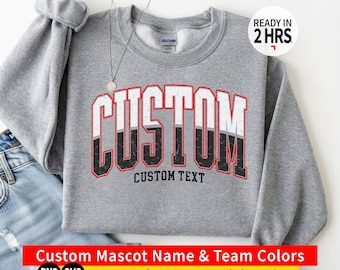 Custom Arched Split Sports Mascot Png and SVG Design, School Spirit, Team Sprit, School Mascot Shirt svg, Svg Digital File