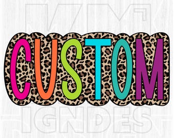 Leopard Muster, individuelles Doodle, Maskottchen Design (Digitale Datei)