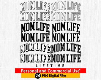 Mom Life Varsity PNG Bundle (Digital Download)
