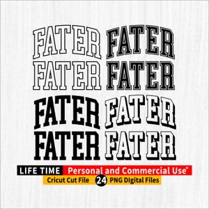 Fater Png, Fater Varsity Png-Bundle, Fater Png-Datei, Fater gewölbte Kontur, Fater Varsity Brief, Fater Cricut Cut File, Fater Vintage