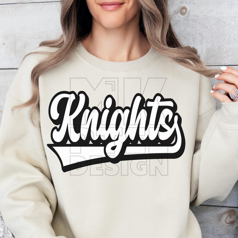 Knights Mascot PNG, Retro School Spirit Design (digital PNG) - Etsy