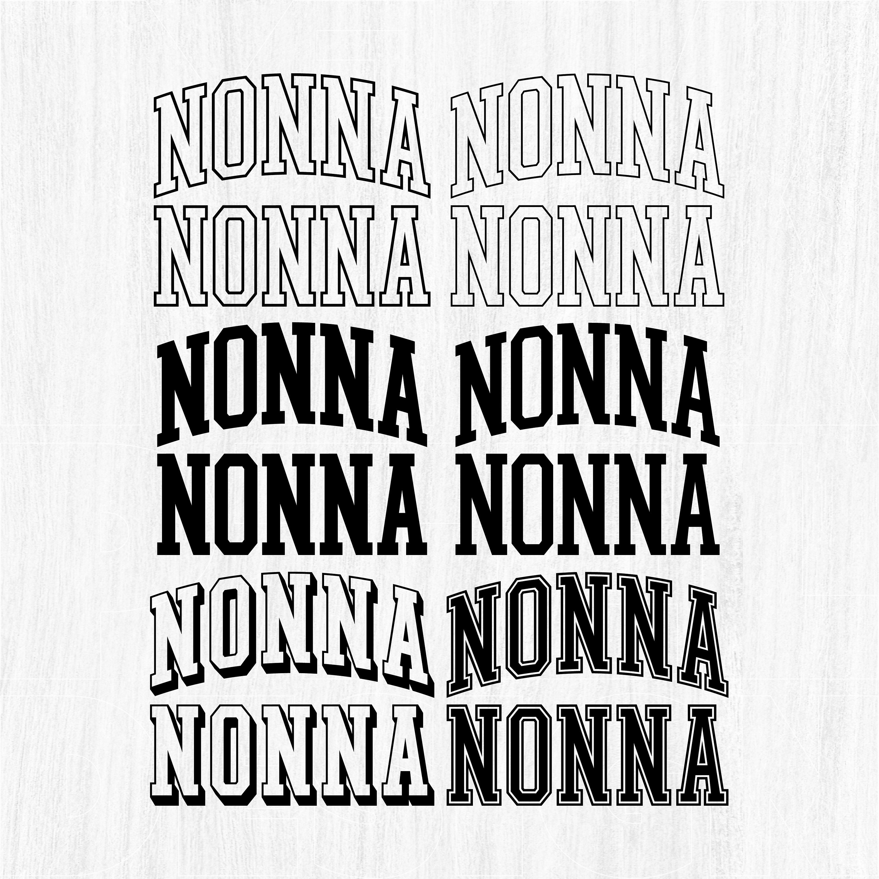 NONNA Png, NONNA Varsity Png Bundle, NONNA Png Files, Nonna Arched