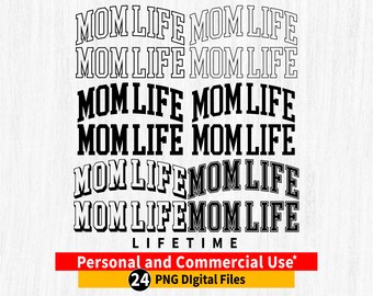 Mom Life Varsity PNG Bundle (Digital Download)