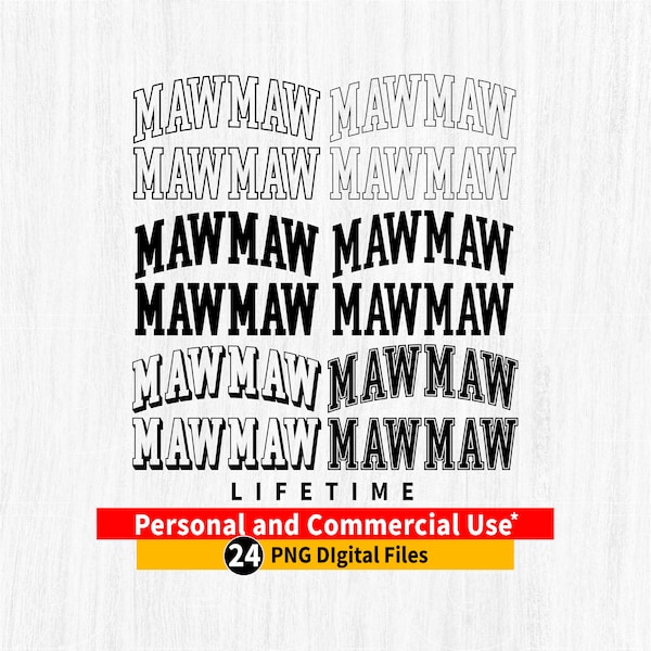 MAWMAW png, MAWMAW Varsity png bundle, Mawmaw arched outline, Mawmaw png file, Mawmaw Varsity Arched png, Mawmaw Cricut cut file, Mom Life