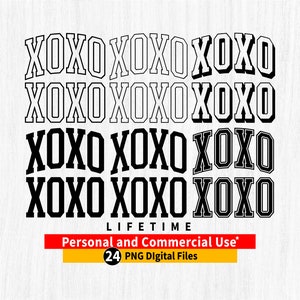 XOXO png, XOXO Valentine png, Lover png, Xoxo Valentine File, Xoxo gewölbt, Xoxo Varsity png, Xoxo png, Xoxo Cricut Cut File