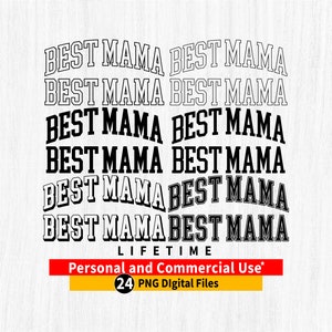 BEST MAMA png, Best Mama Varsity png-bundel, Best Mama gebogen omtrek, Best Mama png-bestand, Best Mama-bestand, Best Mama Cricut-bestand, Mom's Gift