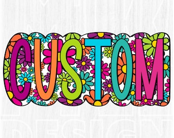 Custom Daisy Print Mascot, School Spirit Design (Digital PNG File)