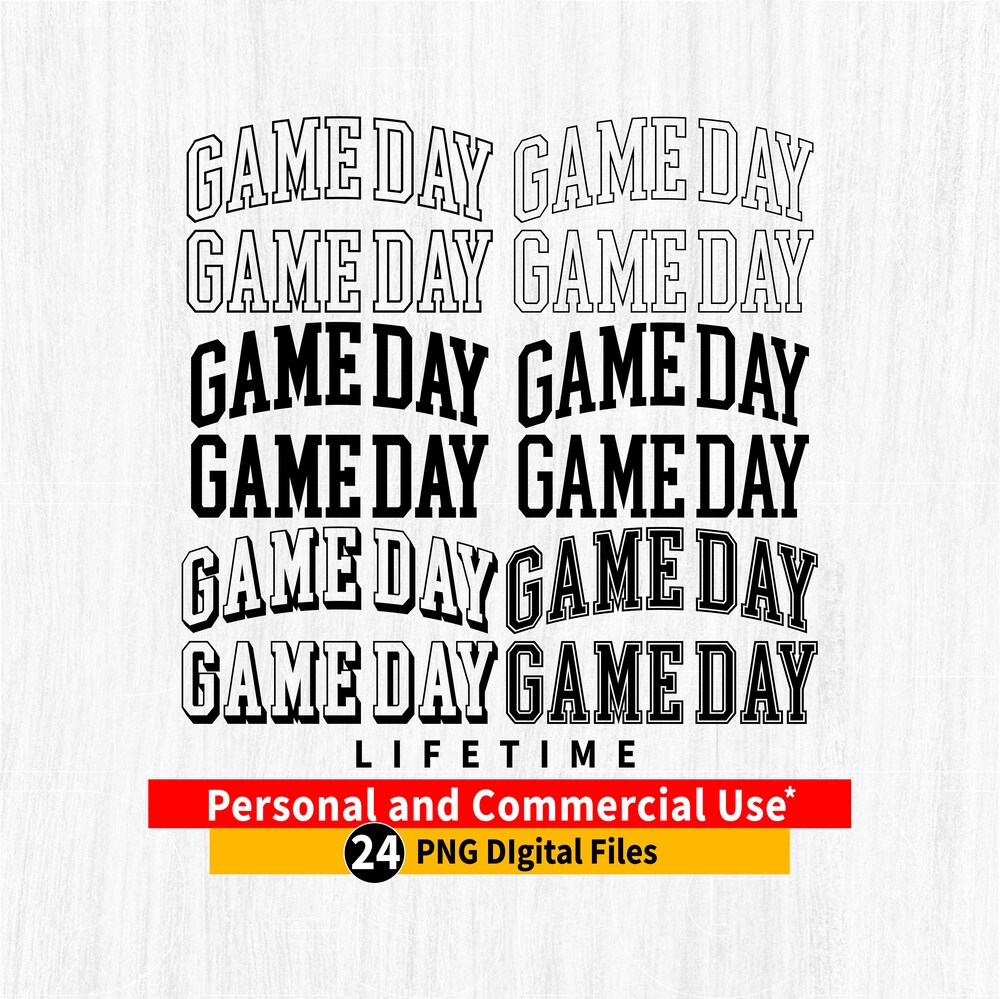 Game Day Png, Game Day Varsity Png Bundle, Game Day Png Bundle, Game Day Varsity Arched Png, Game Day Arched Outline, Game Day Cricut File Bespoketshirt
