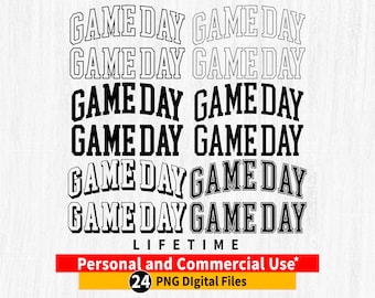 Game Day Varsity Arched PNG Bundle (Digital Download)