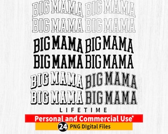 Big Mama Varsity Arched PNG Bundle (Digital Files)