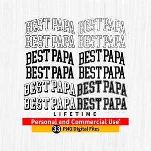 BESTER PAPA png, Bester Papa Varsity Png-Bundle, Bester Papa gewölbter Umriss, Bester Papa Png, Bester Papa-Datei, Bester Papa Cricut-Datei, Papas Leben
