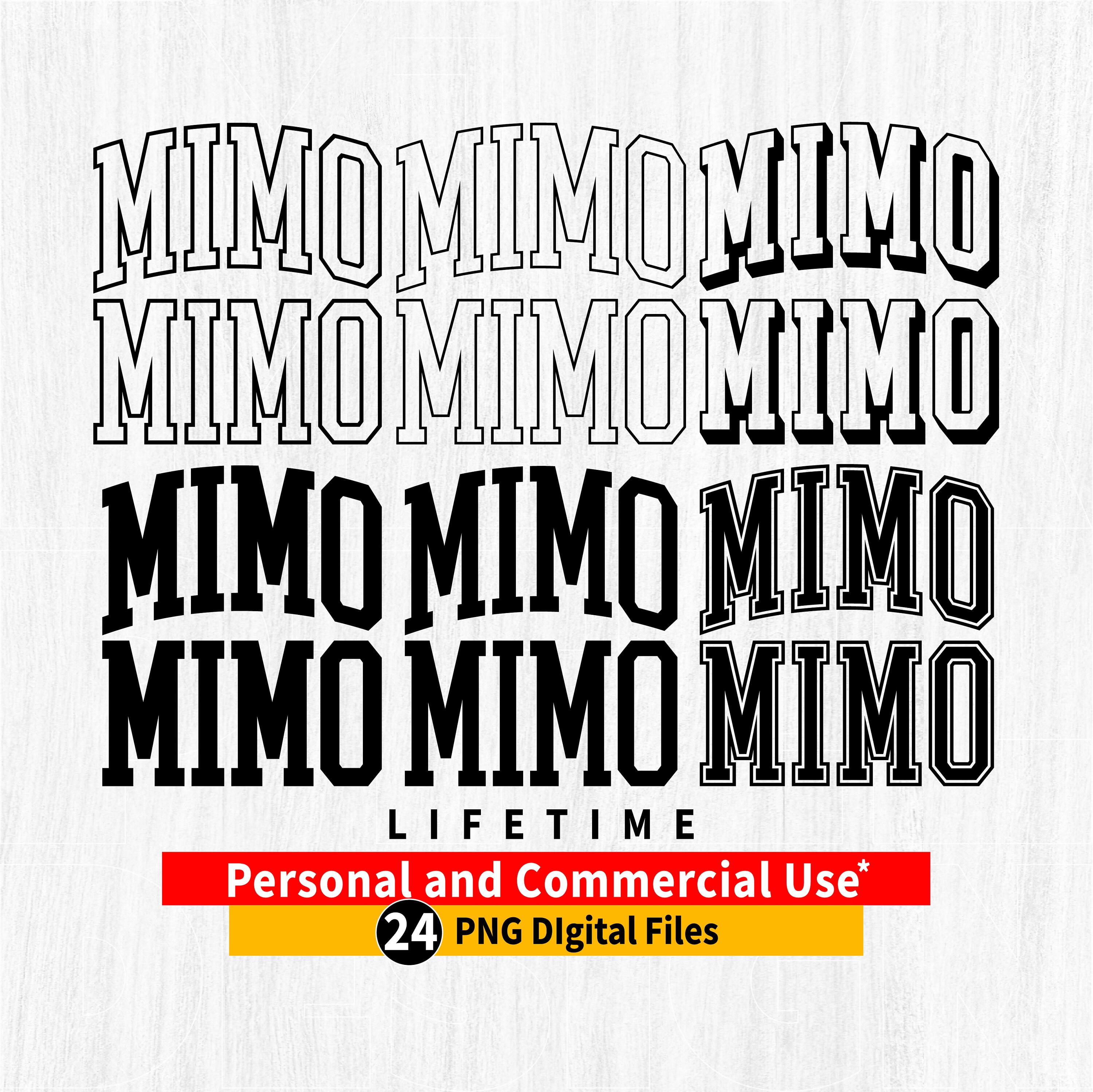 MIMO png, bundle Mimo Varsity png, contorno Mimo arcuato, file Mimo png, Mimo Varsity arcuato, file Mimo Cricut, file Mimo Cut, Mimo Varsity