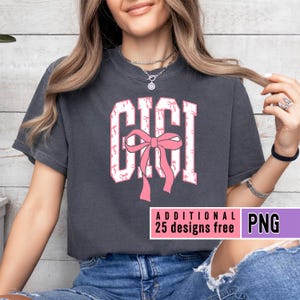Coquette Varsity Gigi png, Bows Varsity Gigi Png, Trendy Gigi Life Png, Digital File, Pink Coquette Gigi Shirt Design, Funny Gigi png, Gifts