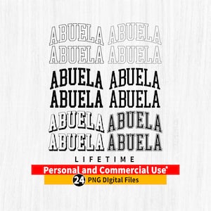 Abuela png、Abuela Varsity png バンドル、Abuela アーチ型アウトライン、Abuela png ファイル、Abuela Varsity アーチ型 png、Abuela Cricut ファイル、Abuela Life