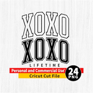 Fichier XOXO Valentine, XOXO png, Xoxo Valentine png, contour arqué Xoxo, Xoxo Varsity png, png arqué Xoxo, fichier Xoxo Cricut Cut, XOXO Life
