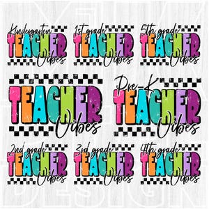 Lehrer png, Bunt, Kariert, Dalmatiner Punkte, Zebra-Print, Handbeschriftet, Schule, Digitale Datei, Sublimation, Geschenk für Lehrer, DTF