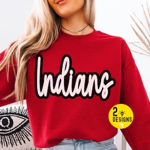 Indians Png, Trendy Indians Mascot Png, Retro Indians, Indians Mama Shirt Design, Game Day Png, Indians Mascot Digital, Trendy Team Design
