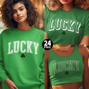 Lucky png, Irish Day Png, St. Patricks Lucky png, St. Patricks Kleeblatt, Lucky png Bundle, gewölbte glückliche Kontur, glückliche Cricut-Schnitt-Datei