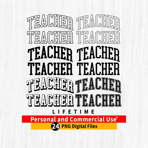 Teacher png, Teacher Varsity png bundle, Teacher png Bundle, Teacher Varsity arched png, Teacher arched outline, Teacher Cricut file