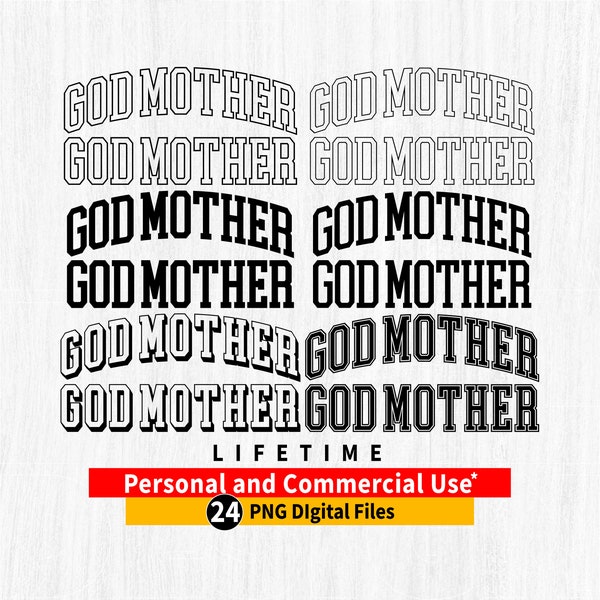 God Mother png, God Mother Arched png, God Mother Arched outline, God Mother Varsity arched png, God Mother Cricut Cut File, GodMother Life