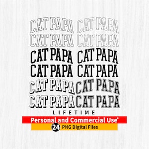 CAT PAPA png, pacote Cat Papa Varsity png, Cat Papa arqueado png, contorno arqueado Cat Papa, Cat Papa varsity arqueado png, arquivo Cat Papa Cricut
