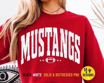 Mascotte dei Mustangs PNG, design alla moda per magliette (file digitale)