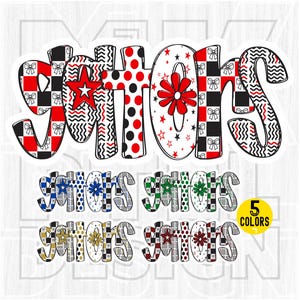 Gators png, Checkered, Preppy Print, Dalmatian Dots, 5 colors, Hand Letter, School Spirit, Team Spirit, Gators Mascot, Sublimation File, DTF