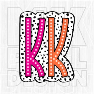 KK PNG, Doodle lumineux, pois dalmates, fichier numérique, téléchargement par sublimation, DTF, coloré, Dtg Png cadeau personnalisé, cadeaux