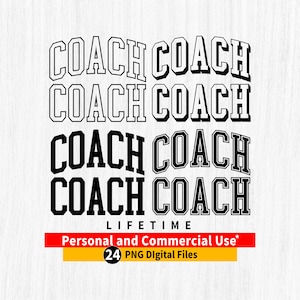 Coach Varsity Png-Bundle, COACH Varsity Buchstaben png, Coach Varsity gewölbte Png, Coach gewölbte Kontur, Coach Cricut-Schnittdatei, Coach Life Png