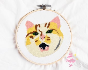 Custom Embroidery Hoop Art, Personalized Wall Decor, Hand Embroidered Pet Portrait, Embroidery Hoop, Custom Pet Embroidery