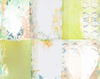 Shabby Blender Rice Paper- 6 Unique Printed Mulberry Paper Pages 30gsm